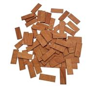 Baoblaze Lot de 100 dalles de sol en bois pour maison de poupée, lisses, 4 x 1,5 cm, revêtement de sol miniature pour salle de bain de maison de poupée 1: 12, Color B