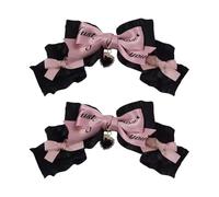 Baoblaze Lot de 2 barrettes à cheveux Lolita, nœuds pour cheveux, cosplay, japonais, décoratives, mignonnes et tendance, Rose