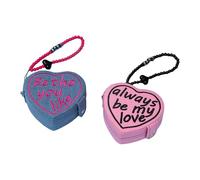 Baoblaze Lot de 2 boîtes à Bijoux en Forme de cœur, Multi-emplacements, Petit Organiseur pour Bracelets et pendentifs