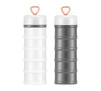 Baoblaze Lot de 2 boîtes à protéines Anti-fuites, 5 distributeurs de protéines empilables pour Le Fitness, la Maison, Les, Avant l'entraînement