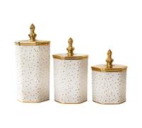 Baoblaze Lot de 3 bocaux/boîtes de conservation avec couvercle pour pâtes, thé en vrac, noix et en-cas, Style F