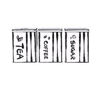 Baoblaze Lot de 3 boîtes à thé, café et sucre, Style A