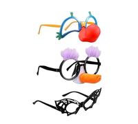 Baoblaze Lot de 3 paires de lunettes de fête d'Halloween, amusantes, cadeau festif, accessoires photo