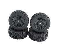 Baoblaze Lot de 4 roues et pneus RC 1/12 1/14 1/16 en caoutchouc pour roue avant et arrière, pièces de rechange RC pour Wltoys 144002 124017