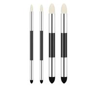 Baoblaze Lot de 4 stylos éponges estompeurs pour Dessin, Croquis, effaçables et lavables, à Double Pointe pour ombrer, détailler, corriger Les bavures et, Argent