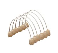 Baoblaze Lot de 6 guichets de croquet en corde avec base en bois, entraînement sensoriel flexible pour jeux d'arrière-cour