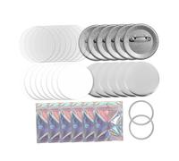 Baoblaze Lot de 902 boutons vierges pour badges ronds, fournitures artistiques, broches vides portables pour étiquettes d'identification