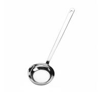 Baoblaze Louche en Acier Inoxydable Ustensile de Cuisine Cuillère Plate Manche Long Bol Épais Adaptée pour Distribution Soupes Sauces Restaurant, Louche À Soupe En Acier Inoxydable 304 À Fond Plat