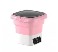 Baoblaze Machine à Lessive Portable Lave-linge Pliant Mini Laveur Cuve Pliable Compacte avec Couvercle Plat Utilisation Facile pour Limitées de Sous-vêtements, Rose