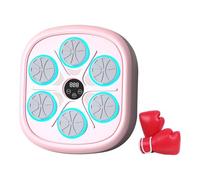 Baoblaze Machine de Boxe Musicale, Tampon de Frappe, Cible Murale de Rythme avec lumière, Cible de Boxe électronique avec Gants pour Le Sport à Domicile