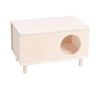 Baoblaze Maison en Bois pour Hamster, Accessoires pour Hamsters, Habitat Robuste pour Gerbille, cachette pour Rat, Cochon d'Inde et Petit Animal de, Grand