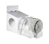 Baoblaze Mangeoire à écureuils, Station d'alimentation Stable et résistante aux intempéries, Maison en métal avec Bouteille de Rangement Amovible pour