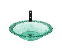 Baoblaze Mangeoire pour Oiseaux Bain d'oiseaux Abreuvoir Plateau Suspendu Plastique Montage Rapide à la Rampe Double Utilité Hydratation et Bain Ajoute du, Vert, Vert