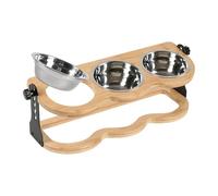 Baoblaze Mangeoire surélevée pour Chat, Bol surélevé, Station d'alimentation Portable, gamelles pour Chat, Bol surélevé avec 3 Bols pour Chiots, Chatons et