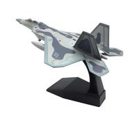 Baoblaze Maquette Avion F22 Diecast Modèle Chasseur Métallique Support pour Exposition et Déco Conception Haute Précision Adapté pour Collection Décorat, socle noir