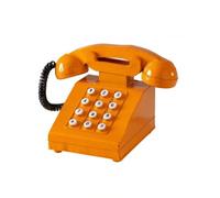 Baoblaze Maqute Téléphone en Fer Antique | Finition Brillante Peinte, Modèle Téléphone Vintage, Facile à Entrenir, Décoration, Studio Photo, Photographes, Orange