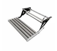 Baoblaze Marchepied Roulotte Marche Rétractable Accessoire Véhicule Surface Antidérapante Conception Repliable Manuel Matériel Aluminium Carbone Adapté Entrée Camping-car