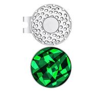 Baoblaze Marqueur de Balle de Golf Porte-Marque Amovible Outil de Positionnement Clip pour Gant Pince Magnétique en Métal Robuste Adapté pour Passionnés, Vert