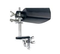Baoblaze Métal Cowbell Drum Clamp Percussion Instrument Noisemakers Hoop Mounted Cowbell Holder, For Party, Wedding, Holiday, Argent noir, 20cm