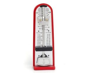 Baoblaze Métronome Mécanique Métronome Accessoire Instrument Mini Boîtier Classique et Métal Système de Ressort Tige Pendulaire Convient pour Répétition Musicale Formation Cours , Rouge