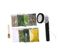 Baoblaze Mini table de sable de flocage d'herbe statique Machine de flocage d'herbe électrostatique pour tableau de bord en velours Micro modèle ferroviaire