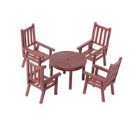 Baoblaze Miniature Table PVC Ensemble Meubles Miniature Table Chaise Simulation Convient à Décoration Maison de Poupée Scène de Vie Chemin de Fer, 1 à 50