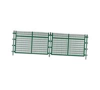 Baoblaze Modèle Réduit de Clôture à L'échelle 1:64 - Ornements et Accessoires Décoratifs Uniques - Barrières de Clôture en Filet pour Diorama de Mi, Vert 2 Grilles
