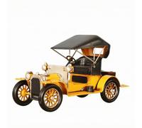 Baoblaze Modèle Réduit Voiture s Années 1920 Classique Ornement Automobile Finition Vieillie Rétro Décoratif pr, Étagère, Bureau, Jaune