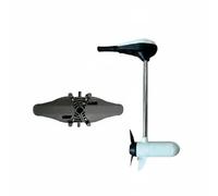 Baoblaze Moteur Hors Bord Électrique Propulseur de Bateau Système de Propulsion Hélice Faible Traction Réglable Arbre Compact en Plastique 12V 25lbs Adapté à