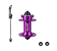 Baoblaze Moyeu de Vélo Avant Moyeu Axe Roulement Alliage d'Aluminium Léger pour Efficacité et Longévité Rotation Douce Compatibilité Multi-Vitesses 8 à 12, Violet, 28 Trous