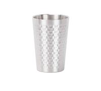 Baoblaze Mug Double Paroi Tasse Ronde Acier Inoxydable Texture Martelée Surface Polie Résistante Nettoyage Pratique Adapté à Boisson Thé eau Utilisation Quotidienne Maison Café, Silver, 350ML
