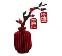 Baoblaze Nouvel an Vase Ornement Centre de Table Miel Tissu 3D Artisanat Convient pour Décoration Maison Fête Bureau Célébration Printemps, Style E