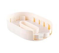 Baoblaze Organisateur de Réfrigérateur Plateau de Service Tournant Range-bouteilles Casier à Condiments et Boîte de Stockage avec Nettoyage Simple Adapté pour, Blanc Crème