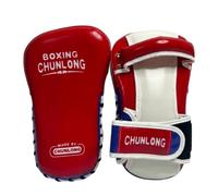 Baoblaze Paire Cible de Frappe Arts Martiaux Paire Coussin de Coup de Pied Paire Mitaines de Boxe Paire Patte d'ours Pipings Surélevés et Structure Rigide, Rouge