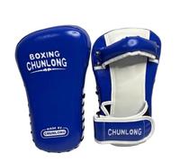 Baoblaze Paire Cible de Frappe Arts Martiaux Paire Coussin de Coup de Pied Paire Mitaines de Boxe Paire Patte d'ours Pipings Surélevés et Structure Rigide, Bleu