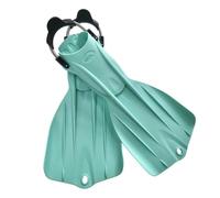 Baoblaze Palmes de Plongée Palmes Nage Palmes Longues Palmes à Performance Élevée avec Lames Canalisation en TPE TPU et Sangle Arrière à Ressort pour Réduire , Vert Clair , L/XL 43-46