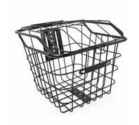 Baoblaze Panier Avant Vélo Panier Vélo Panier Guidon Panier Métal Panier Maille avec Couvercle en Fer Épais Panier Rigide Stockage Pratique pour Effets et