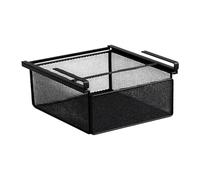 Baoblaze Panier de Rangement sous Étagère Tiroir sous Bureau Organisateur Coulissant Métal Structure Robuste Accès Facile Adapté à Bureau Chambre Cuisine Salon, Noir