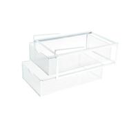 Baoblaze Panier de Rangement sous Le tiroir du Bureau, Double Couche, Gain de Place, Panier Coulissant, pour Placard de Chambre à Coucher, sans Grille