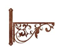Baoblaze Patère Décorative en Fer Motif Vignes Pratique Support Panier Suspendu Mural Polyvalent Accroche-Lanterne Mural pr Terrasse