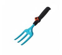 Baoblaze Pelle de Jardinage Pelle Bêche Truelle Désherbeur Râteau Ensemble Polyvalent à Têtes Amovibles en Acier au Carbone avec Manche Réglable et Prise, Fourche À Trois Dents