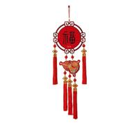 Baoblaze Pendentif Nouvel An Chinois Signe Suspendu Festif Ornement Fu Tissu Floqué Relief Sequins Adapté Réunion Familiale Entrée Décoration Maison Ambiance C, Style A