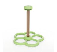 Baoblaze Perchoir d'Entraînement pour Oiseaux de Cage Support de Perchoir Colonne Verticale Centre Rond Capuchon Lisse Finition Brillante Métal Adapté à Cages, Vert