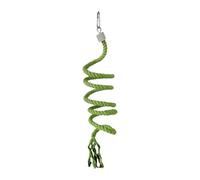Baoblaze Perchoir Oiseau Corde Coton Spirale Perchoir Cage Oiseaux Jouet Escalade Support Suspendu Fonction Antidérapante Adapté à Perroquets Canaris Perruches, Vert