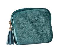 Baoblaze Petit Coffret à Bijoux de, Pochette à Bijoux à 5 Compartiments, Sac de Rangement idéal pour Les d'affaires et, Bleu Paon
