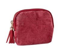 Baoblaze Petit Coffret à Bijoux de, Pochette à Bijoux à 5 Compartiments, Sac de Rangement idéal pour Les d'affaires et, Rouge