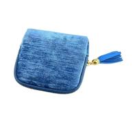Baoblaze Petit étui à Bijoux de, Pochette de Rangement pour Bijoux et Accessoires, idéal pour Transporter des Bracelets de Cheville en Velours. Parfait, Bleu Clair Glacé