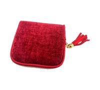 Baoblaze Petit étui à Bijoux de, Pochette de Rangement pour Bijoux et Accessoires, idéal pour Transporter des Bracelets de Cheville en Velours. Parfait, Rouge Foncé