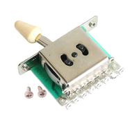 Baoblaze Pickup Selector Switch Remplacement D'Interrupteur pour Guitare Électrique avec Levier Montage Sécurisé avec Vis Incluses Fonctionnement Sans Bruit Ad, Jaune 5 Voies