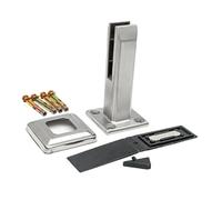 Baoblaze Pince pour Balustrade En Verre avec Accessoires Complets Clip de Verre Résistant pour Équipement de Terrasse Support Fiable pour Remplacement Adapté à, Argent et 20 Cm